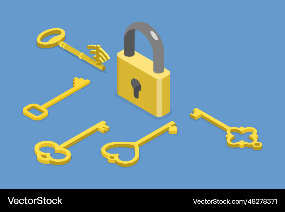 3d isometric flat conceptual Royalty Free Vector Image