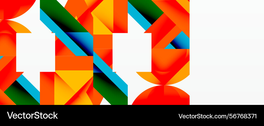 Abstract geometric shapes overlap creating Abstract geometric shapes overlap creating Vector Image
