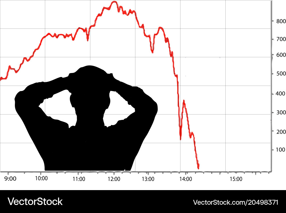 Market Downturn Anxiety Vector Image