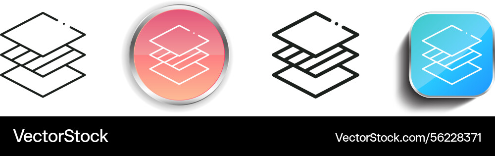 Membrane icon thin linear regular and button vector image