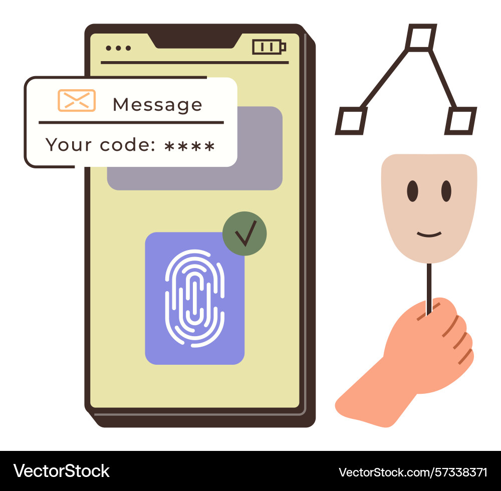 Secure authentication with biometric fingerprint Secure authentication with biometric fingerprint vector image