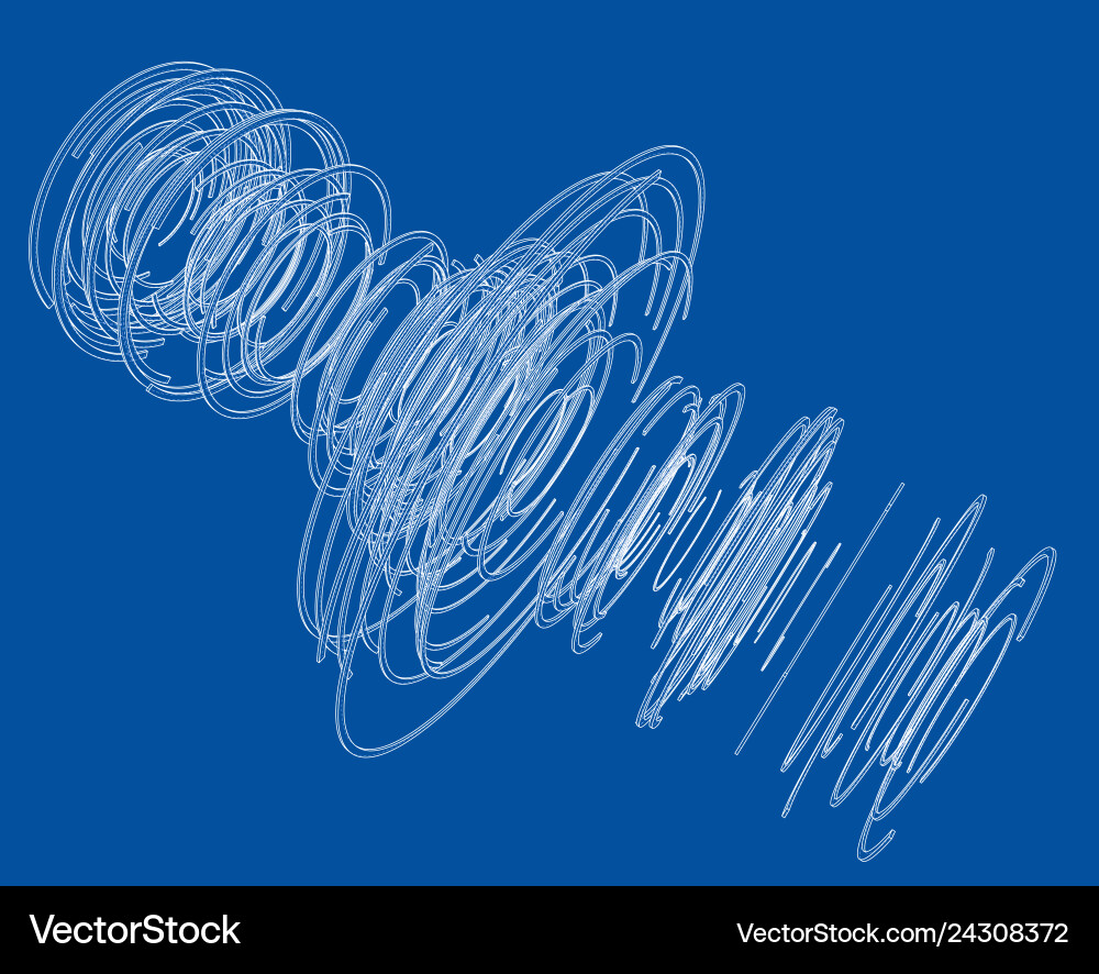 Abstract futuristic hud object vector image