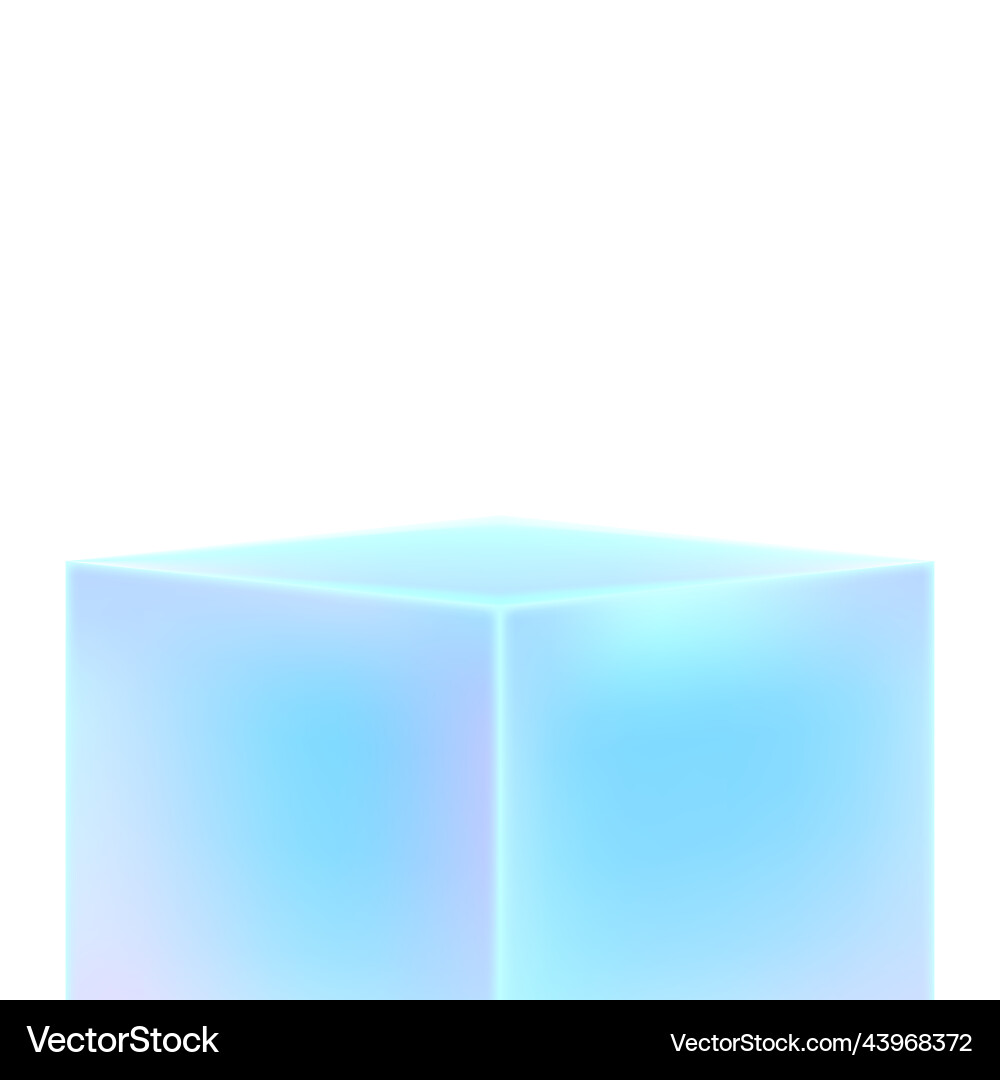 Box stand for product display empty 3d cube light Vector Image