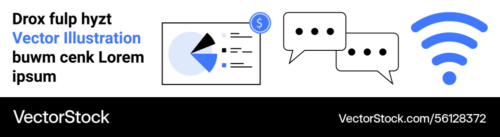 Data analytics with pie chart messaging bubbles Data analytics with pie chart messaging bubbles vector image