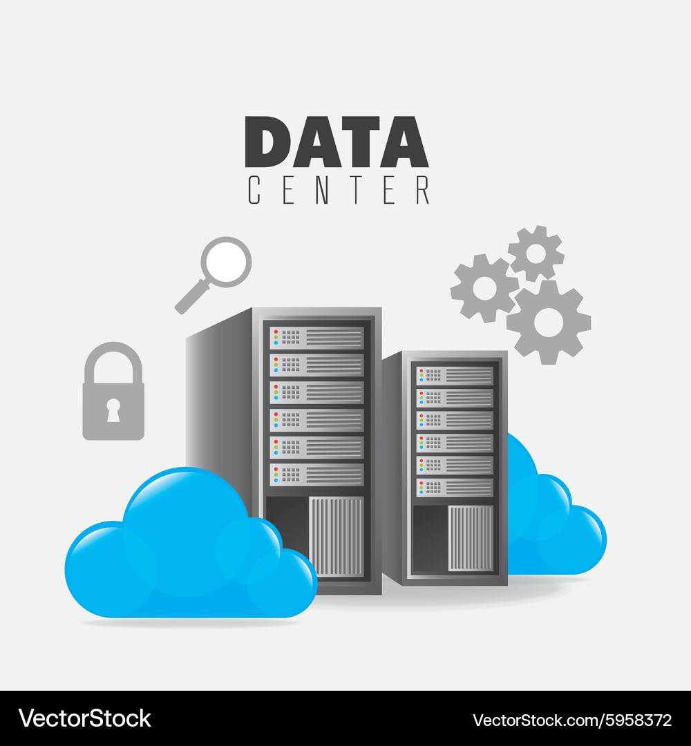 Database digital design Vector Image