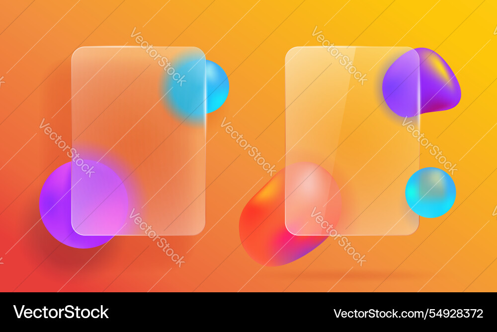 Glass window effect ui screen transparent Glass window effect ui screen transparent vector image