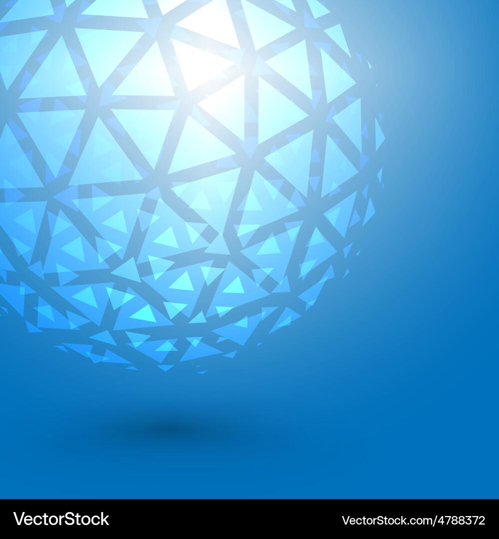 Graphic concept of abstract triangle mesh shape vector image
