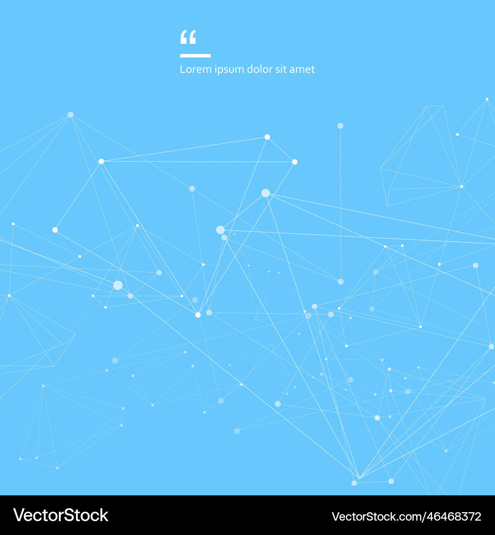 Network connecting dots and lines science vector image