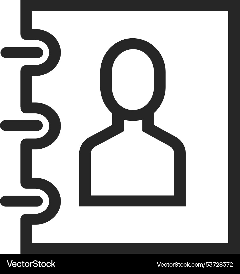 Notizbuchzeile Symbol Person Datei Ordner Symbol Notizbuchzeile Symbol Person Datei Ordner Symbol vektorbild
