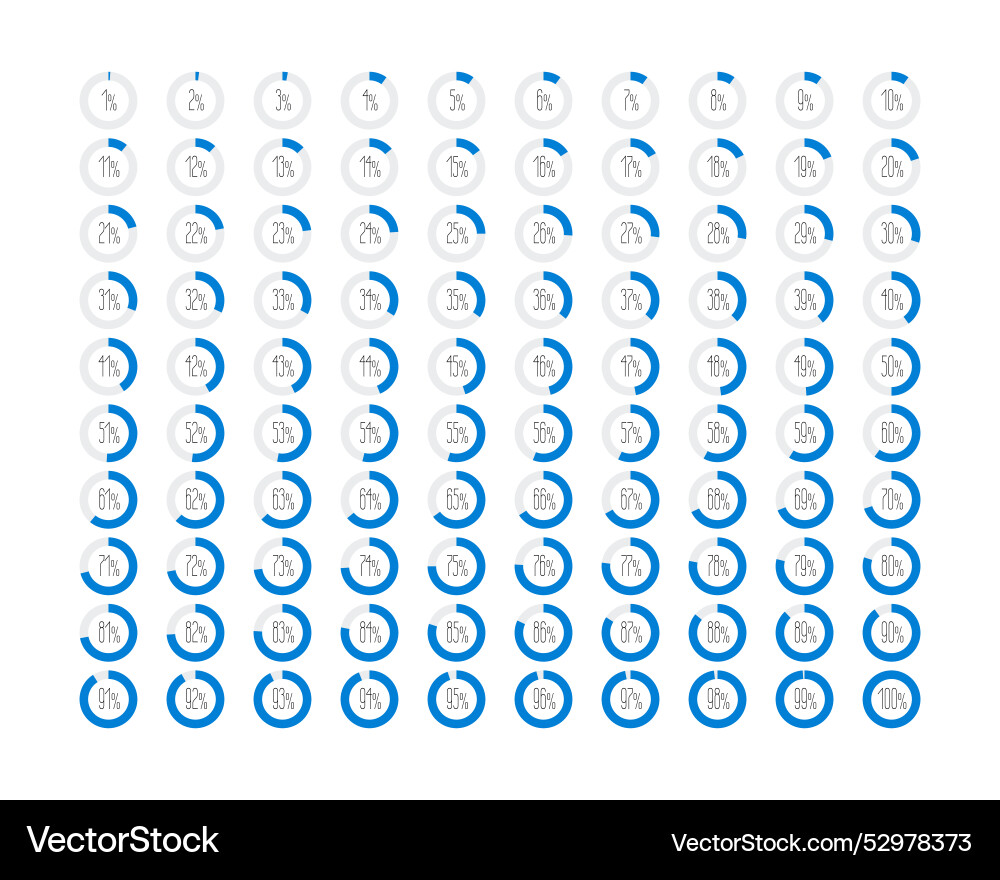 Collection loading bar status icon set of loaded Collection loading bar status icon set of loaded vector image