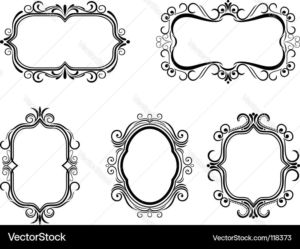 Ornate Vintage Frames Vector Image