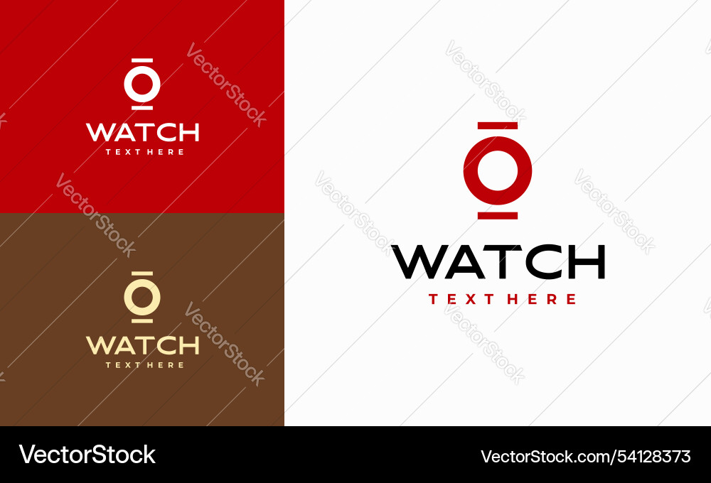 Simple watch logo designs clock design Simple watch logo designs clock design vector image
