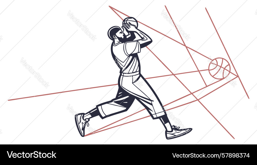 Baseball player in action dynamic pitching Vector Image