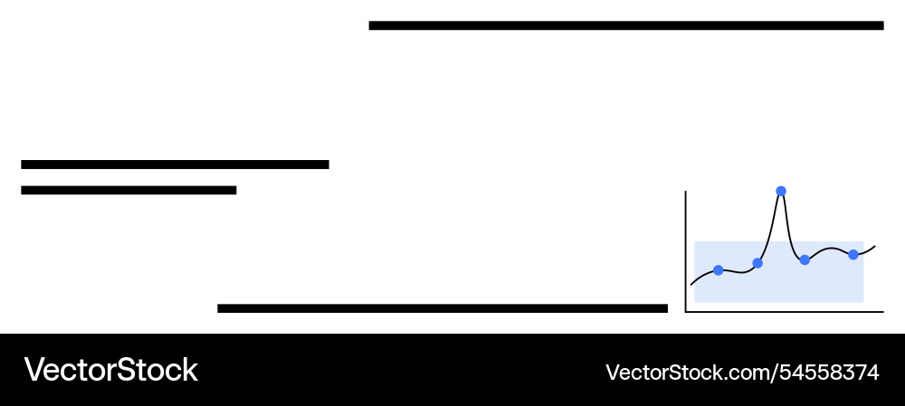 Crisp minimalist lines with subtle graph element Vector Image