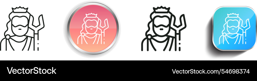 Hades icon thin linear regular and button style Hades icon thin linear regular and button style vector image