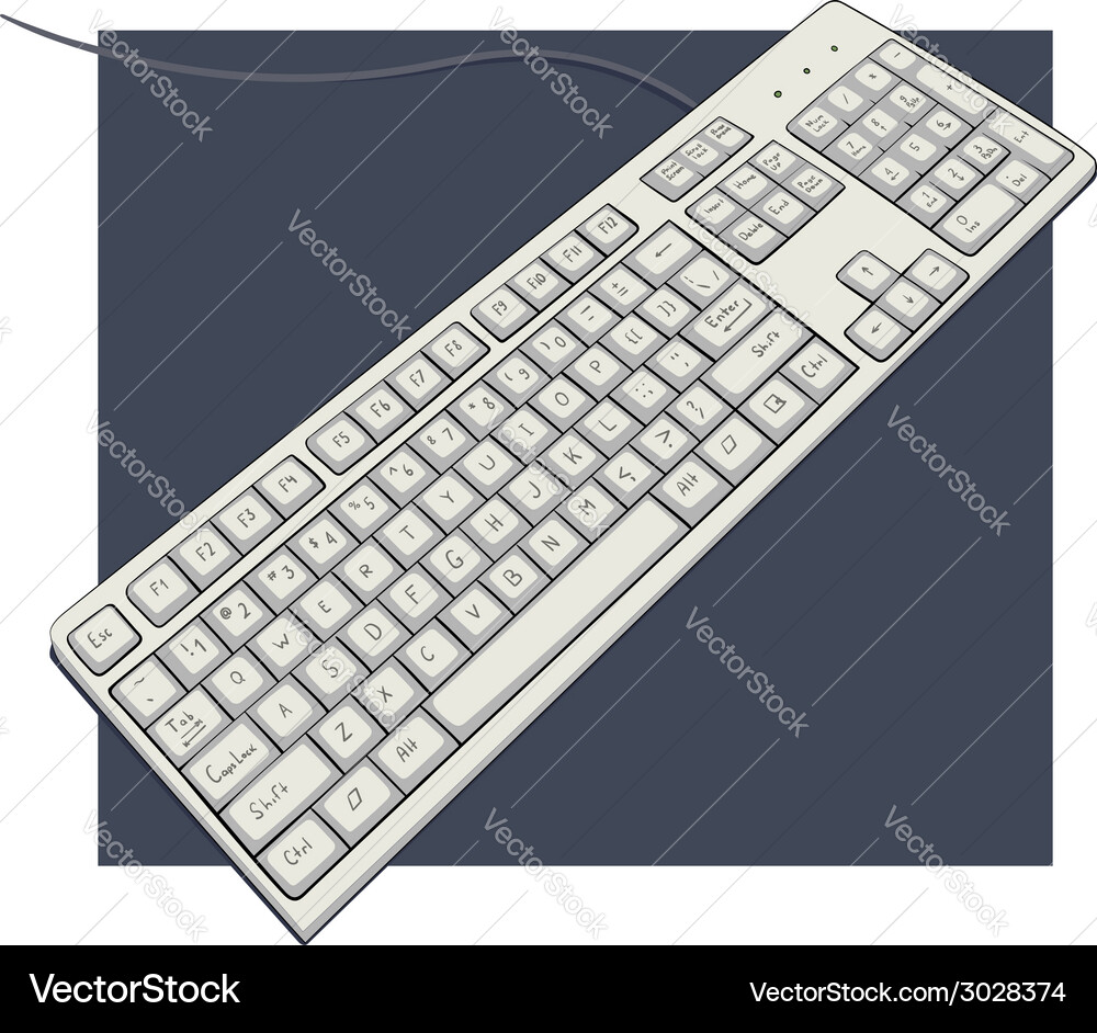Keyboard with characters Vector Image