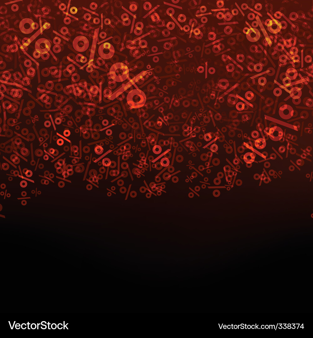 Red Percent Sale Background Vector Image