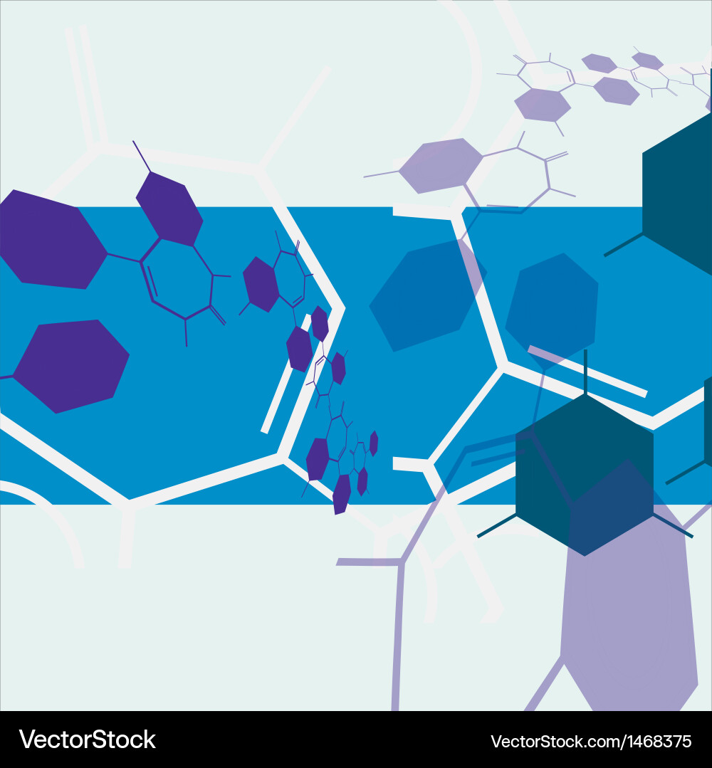Abstract molecular structure background vector image