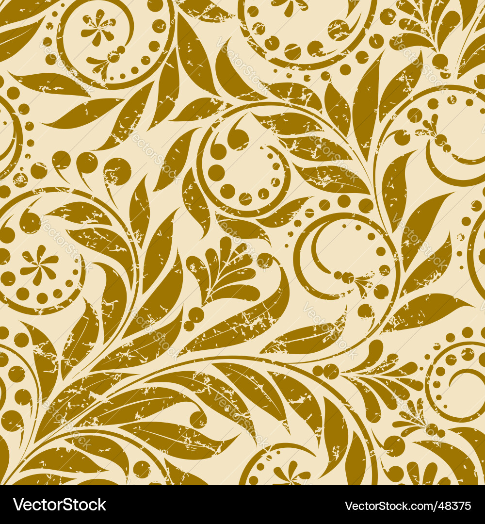 Botanical Swirl Pattern vector image