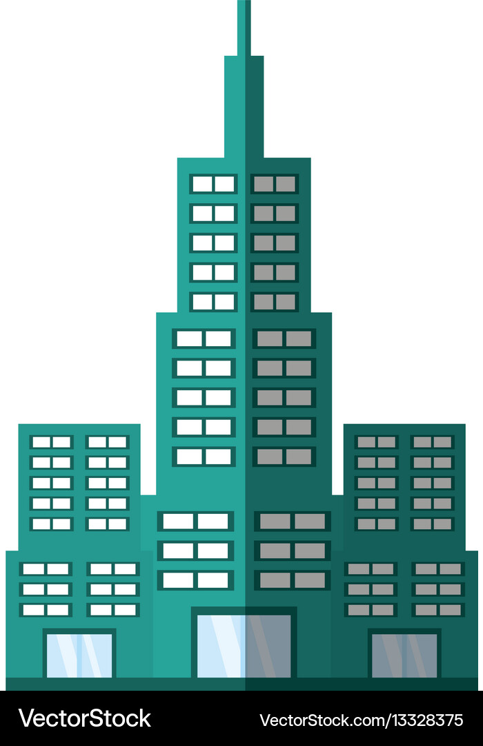 Building modern structure shadow Vector Image
