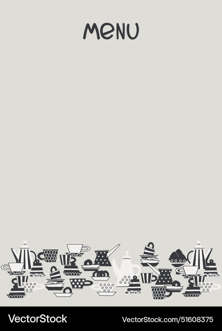 Cafe menu design template with place for your text Vector Image