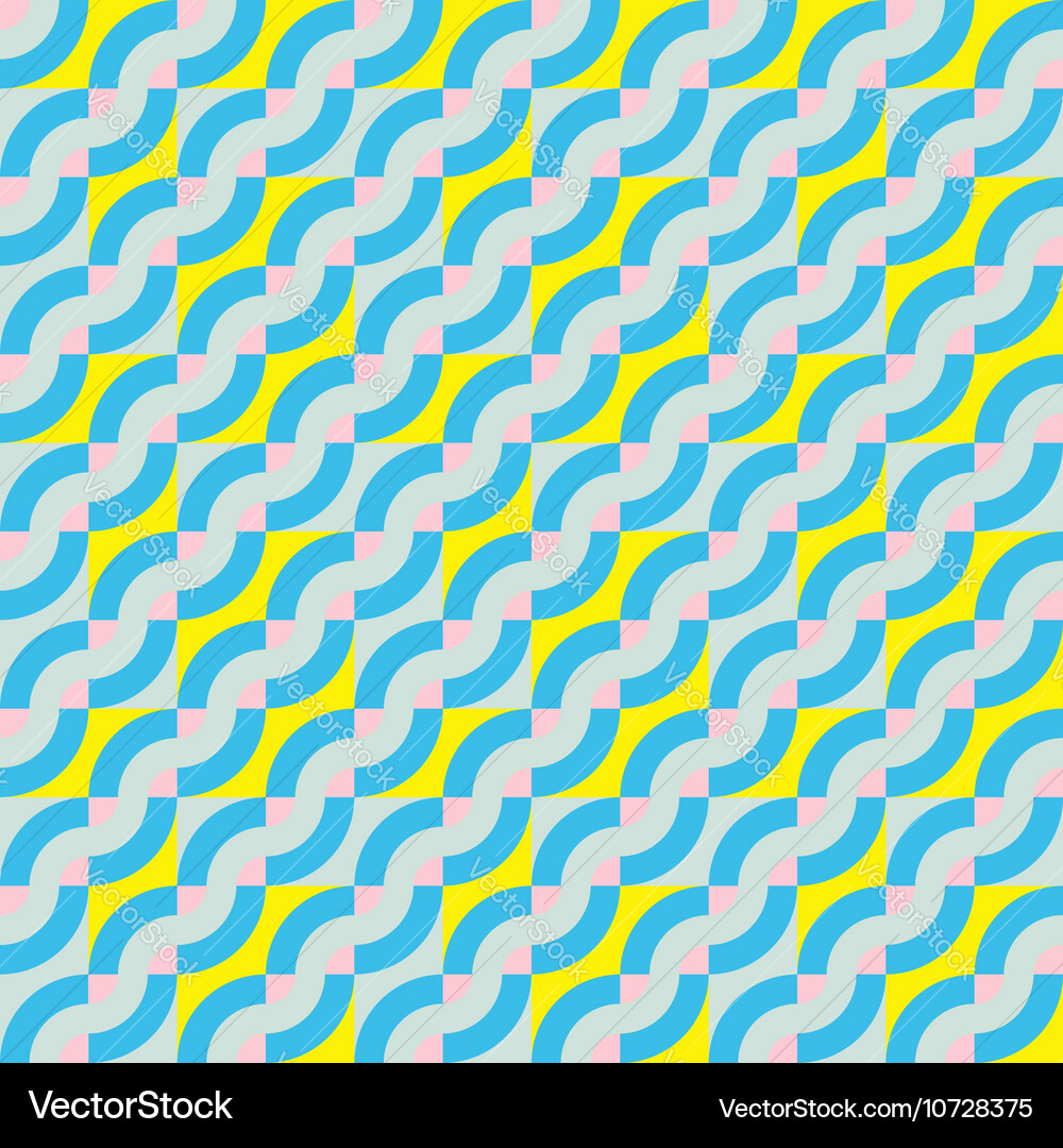 Dynamic Geometric Waves Pattern Vector Image