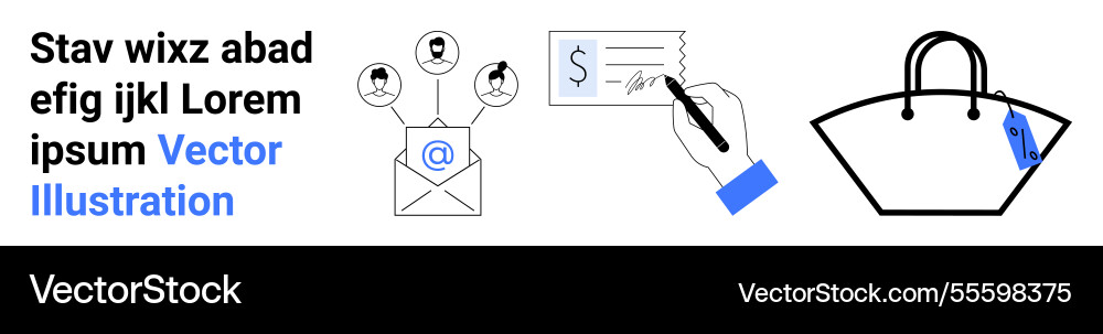 Email networking financial transactions Email networking financial transactions vector image