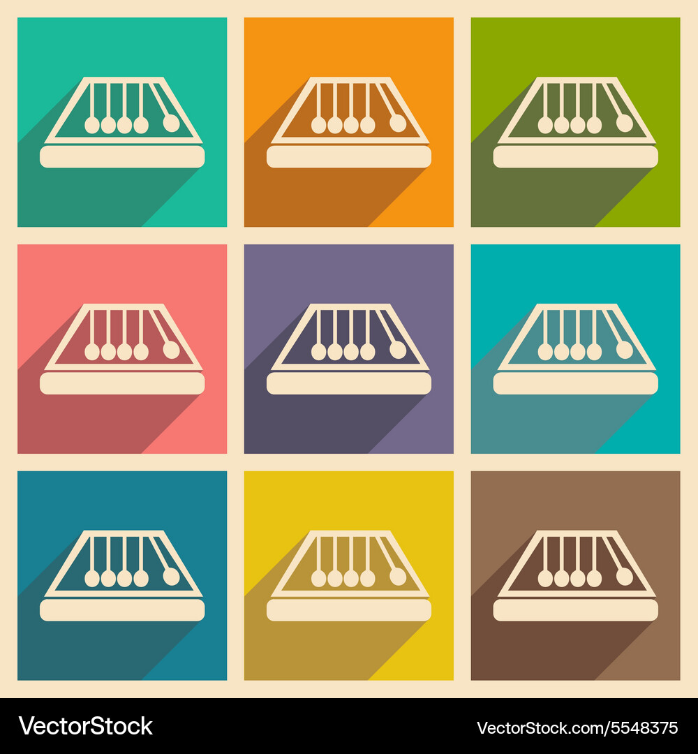 Flat with shadow concept and mobile application Vector Image