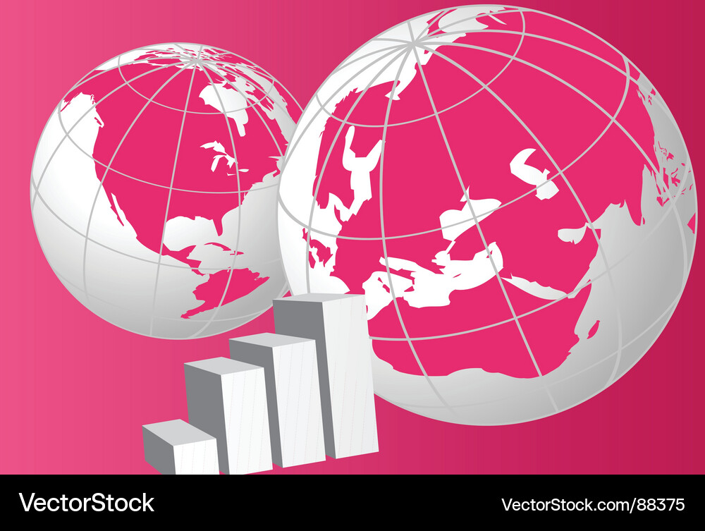 Globe graph Vector Image