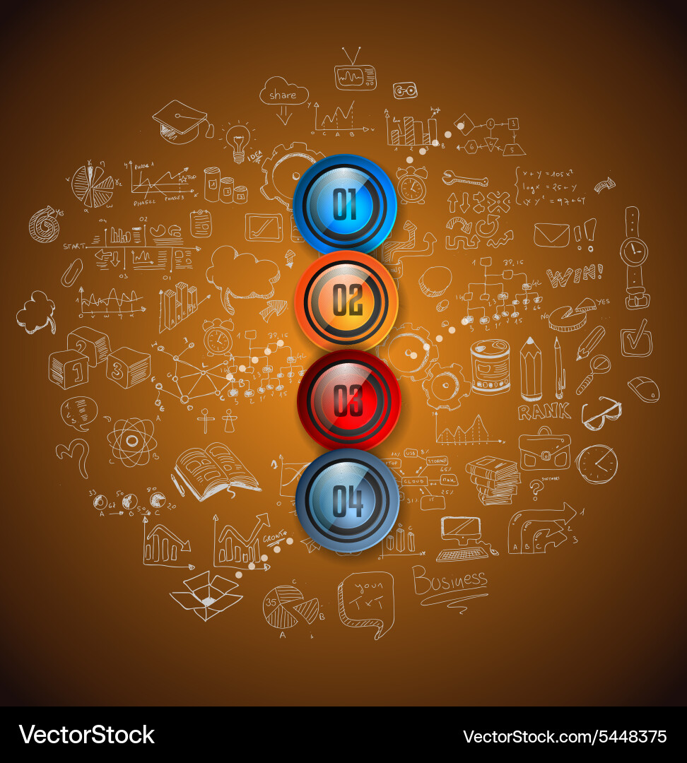 Infographic template for modern data visualization Vector Image