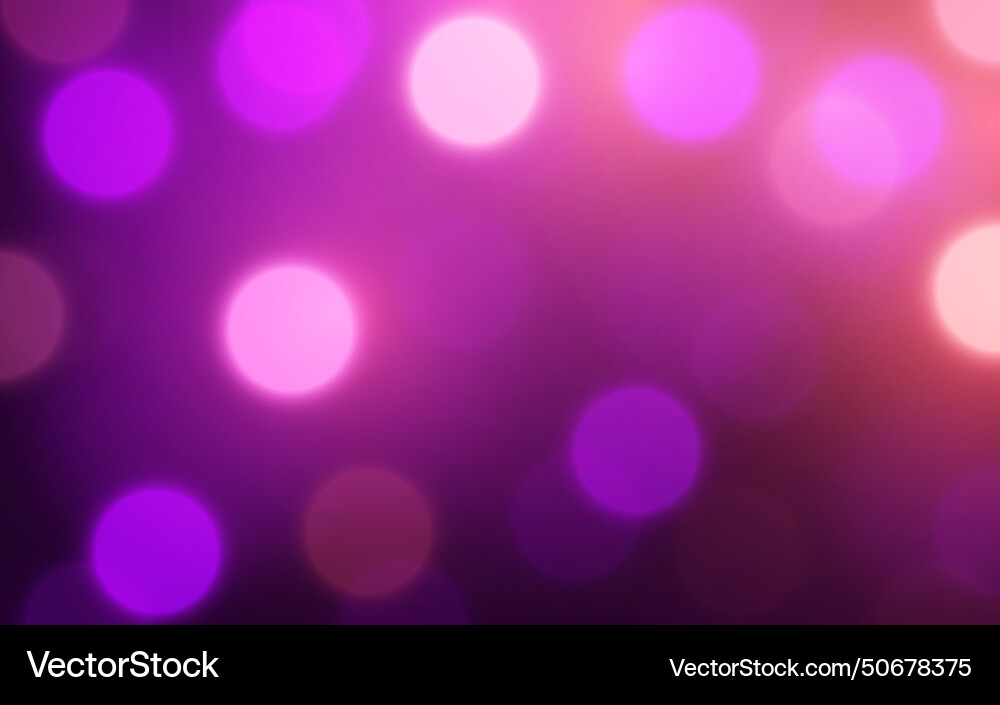 Purple color light bokeh abstract background vector image