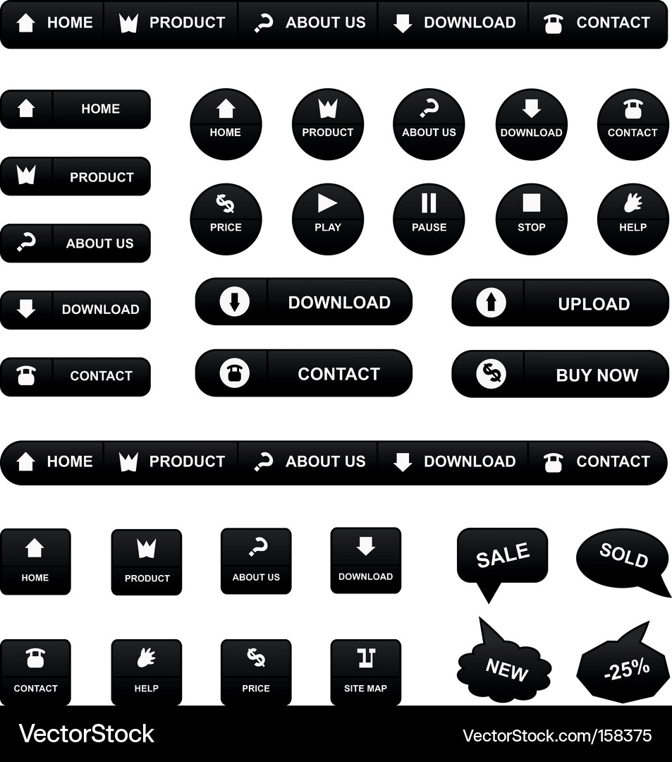 Set of web icons Vector Image