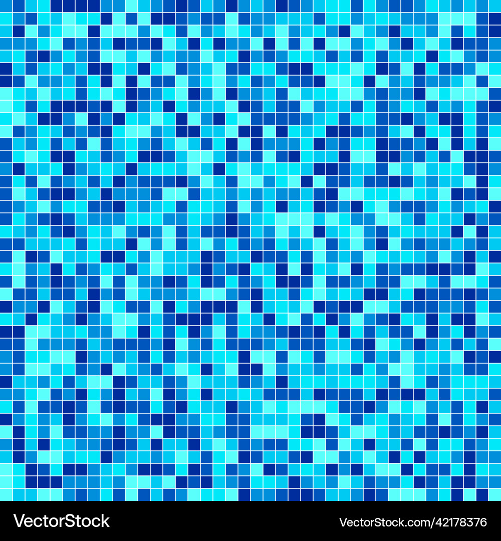 Blue ceramic mosaic tile background water pool Blue ceramic mosaic tile background water pool vector image