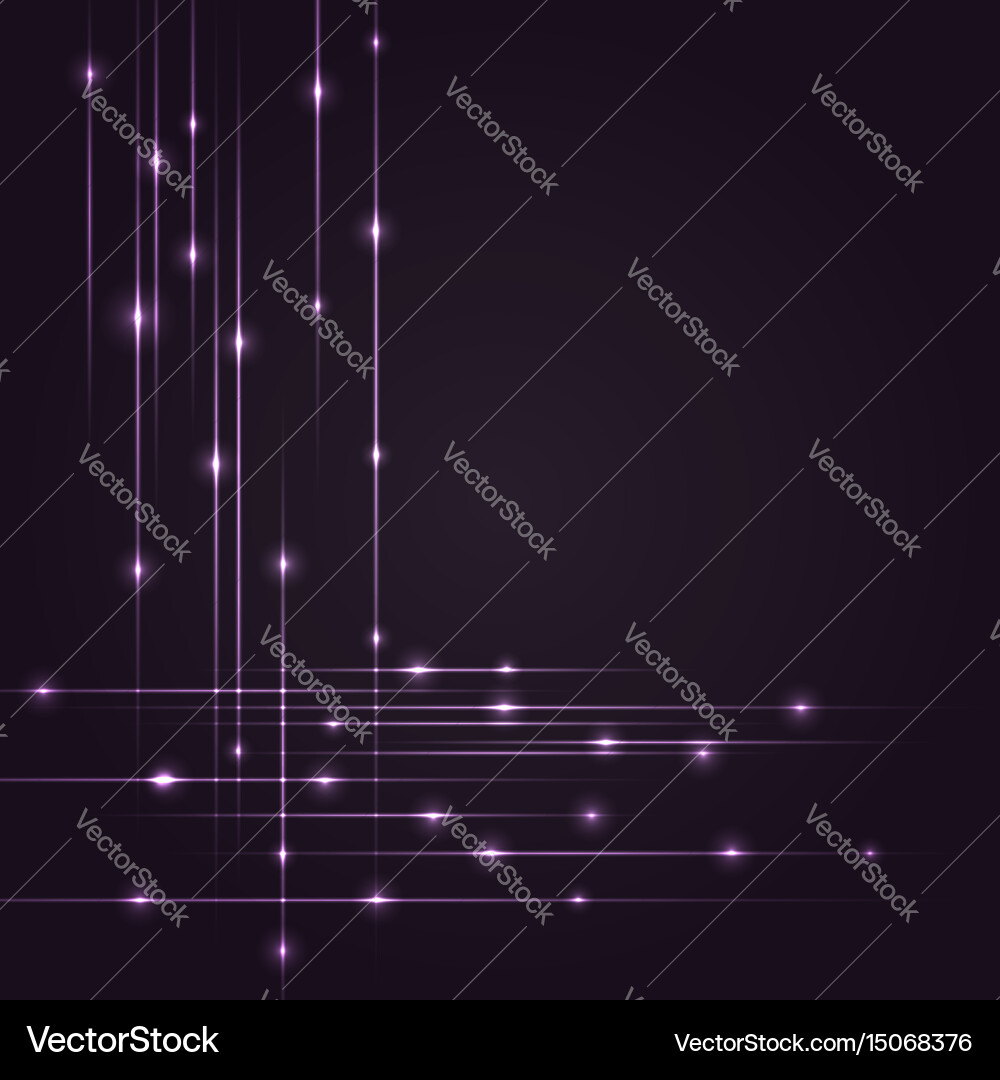 Hi-tech background with glowing string luminous Vector Image