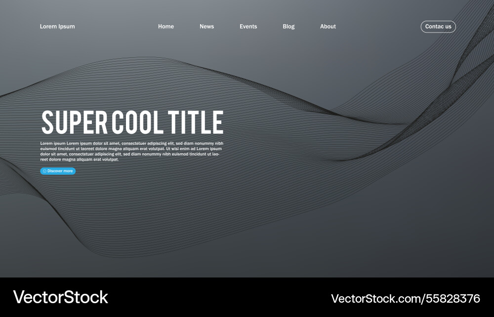 Landing page abstract design template for website Landing page abstract design template for website vector image