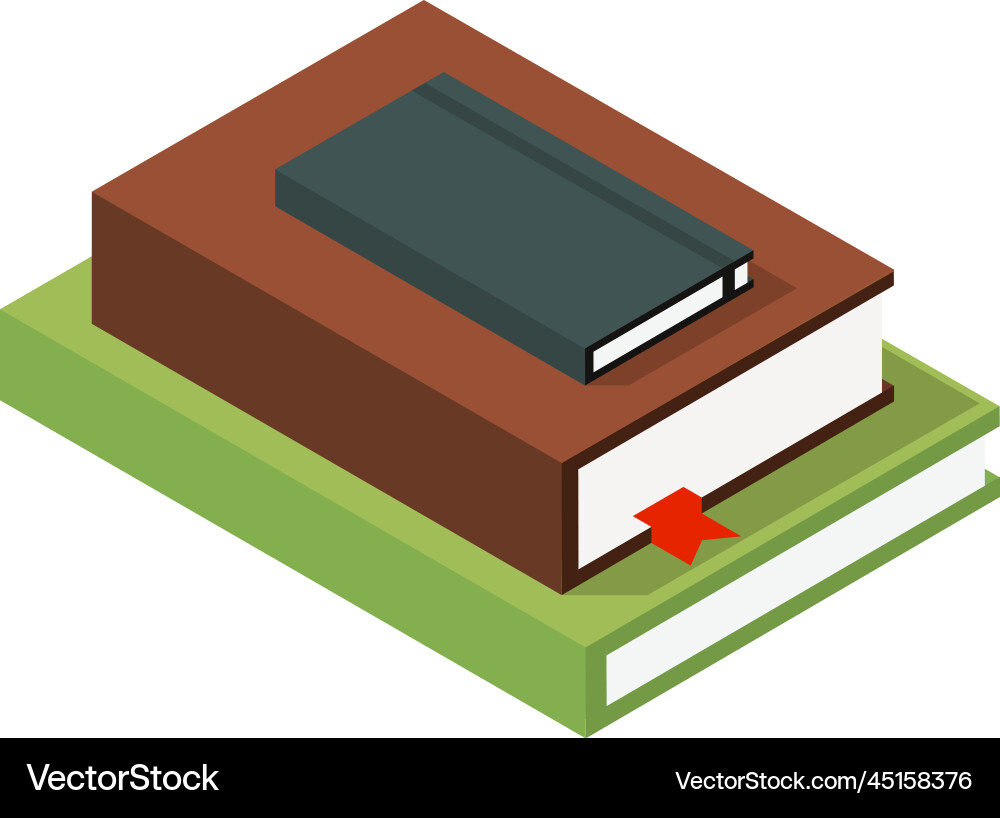 Notebooks stack different size books and notepads Notebooks stack different size books and notepads vector image
