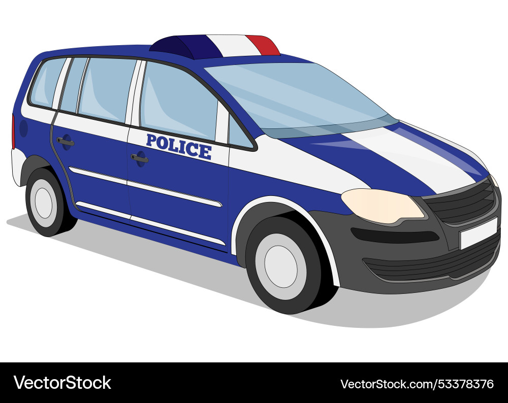 Polizeiauto Polizeiauto vektorbild