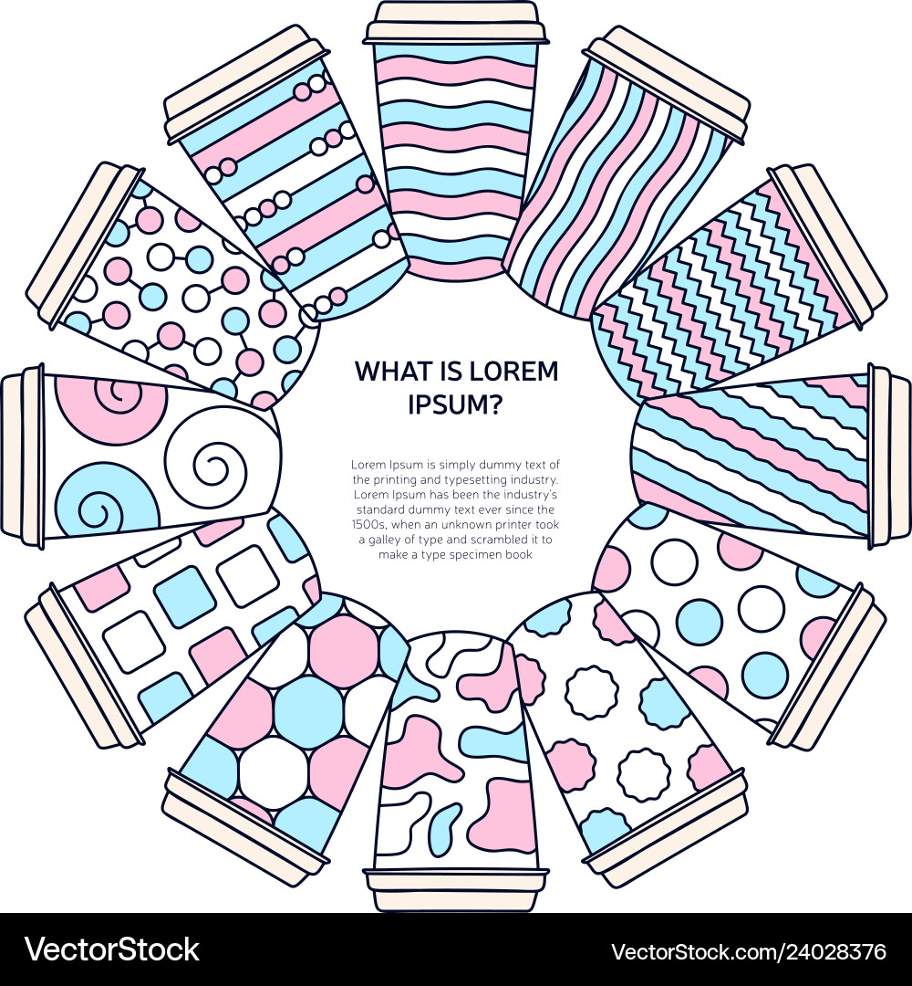 Round frame with a text box area is made vector image