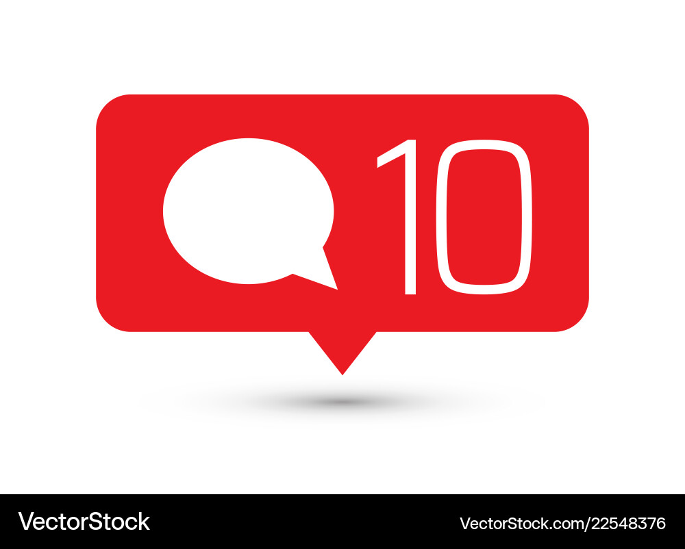 Social media icon comments comment button symbol Vector Image