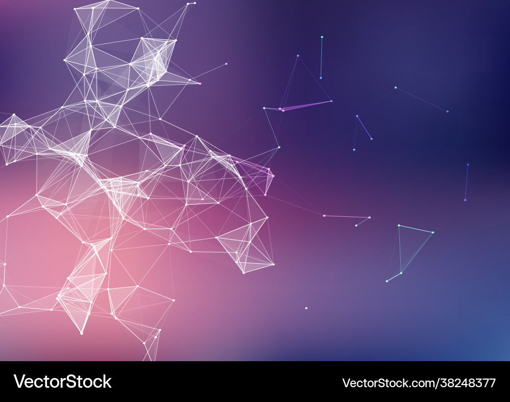 Abstract background with a modern tech low poly vector image