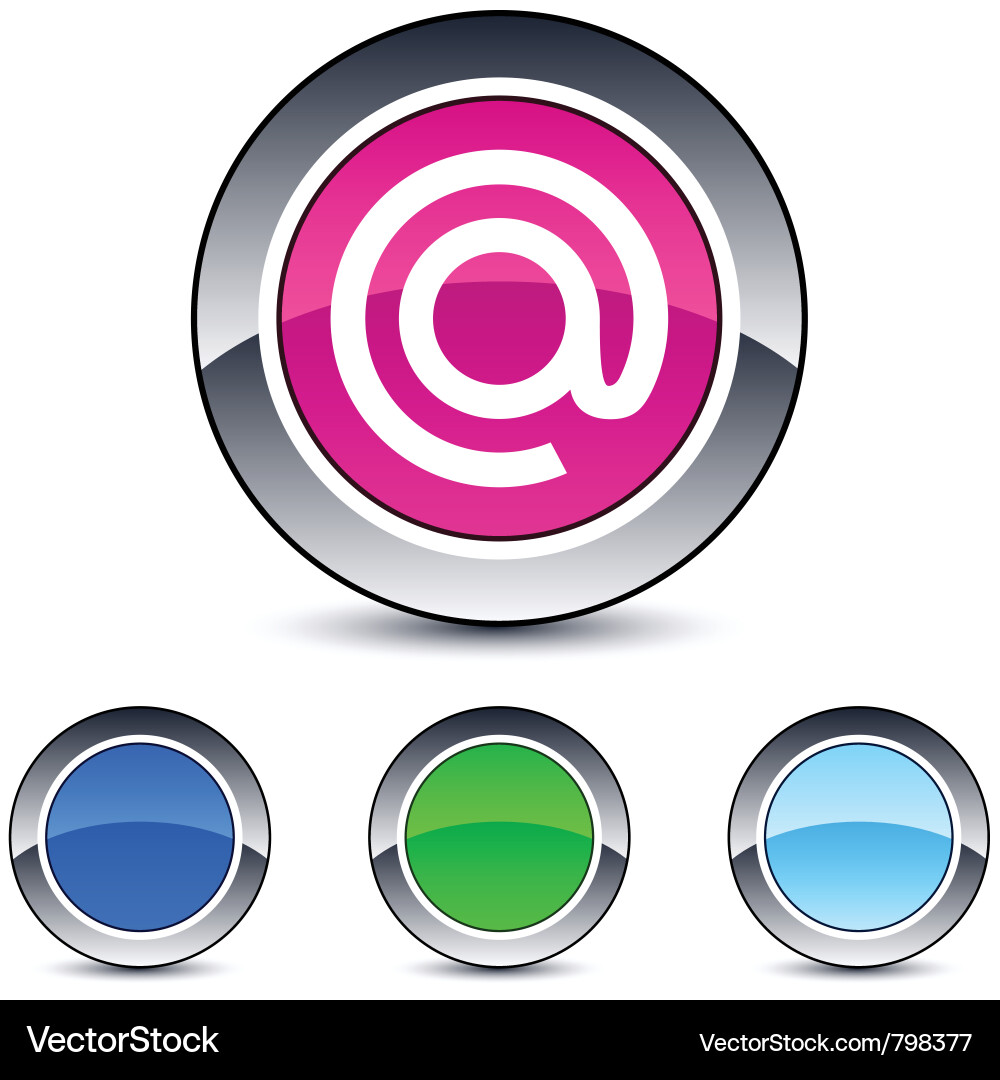 At round button vector image