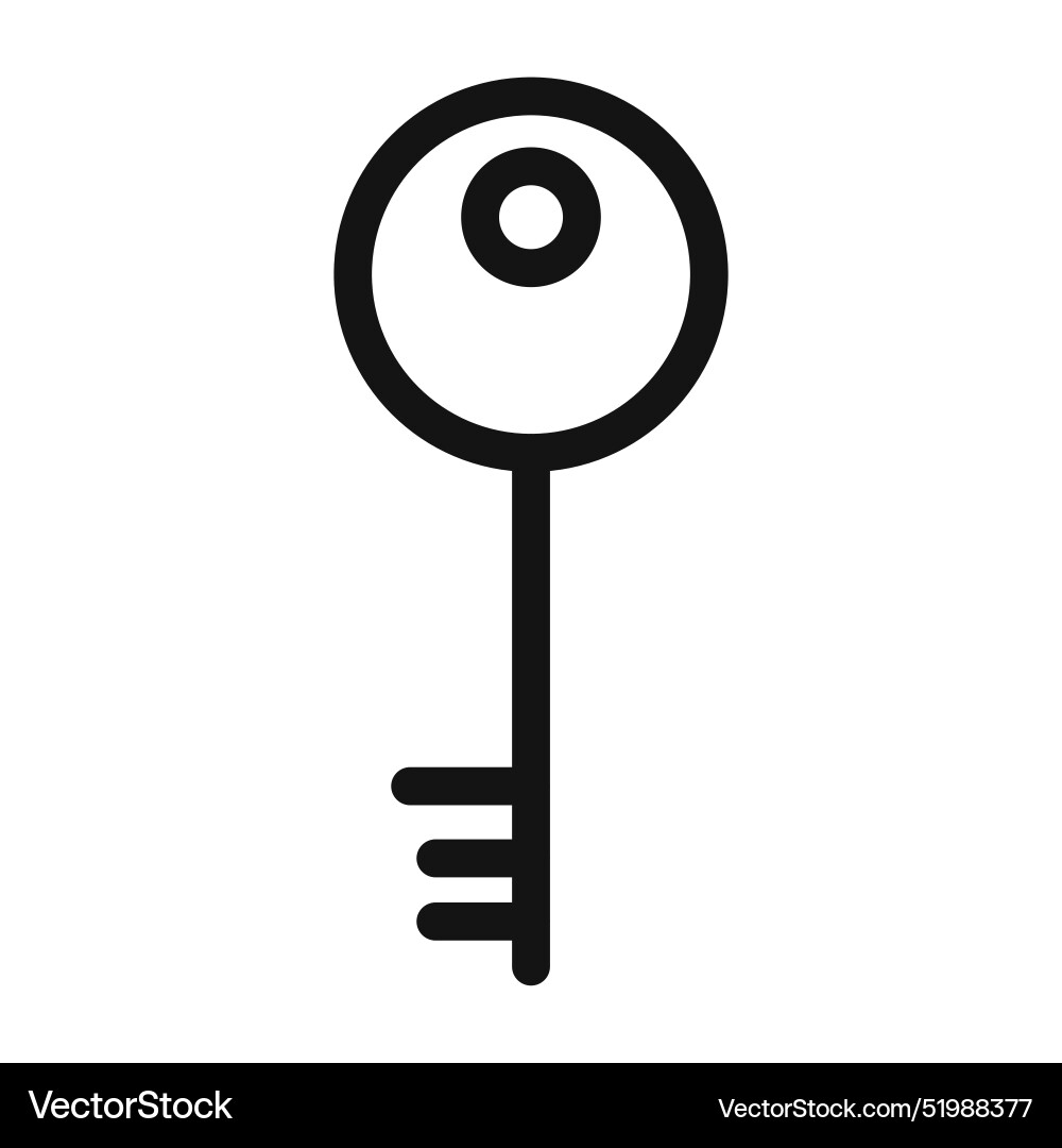 Digital key icon ideal for security Digital key icon ideal for security Vector Image
