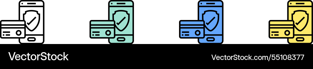 Identity icon outline green blue and yellow style Identity icon outline green blue and yellow style vector image
