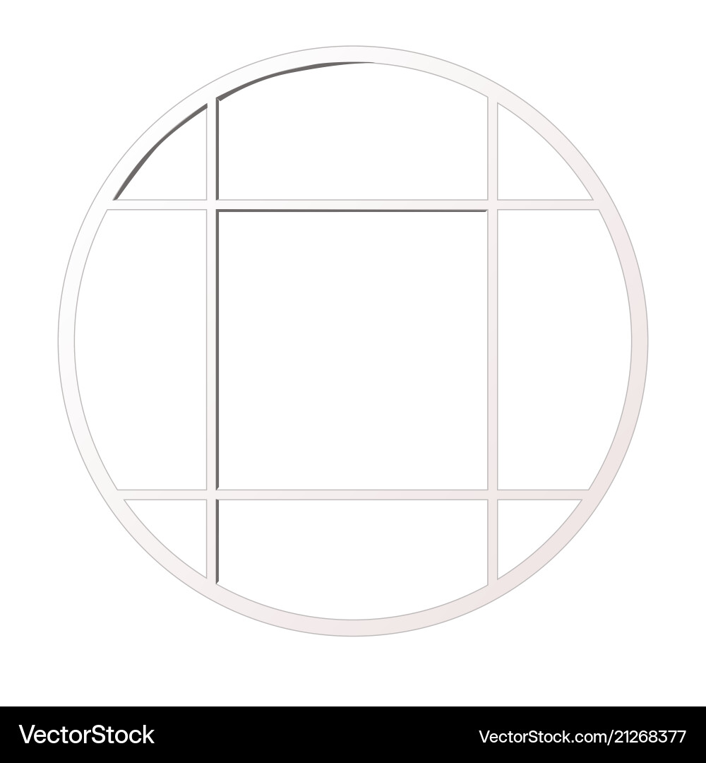 Isolated Round Window Vector Image