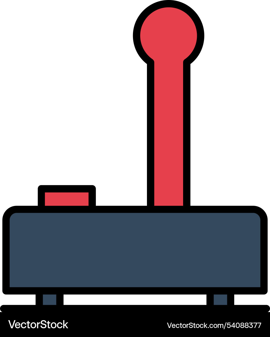 Joystick line filled icon design Vector Image