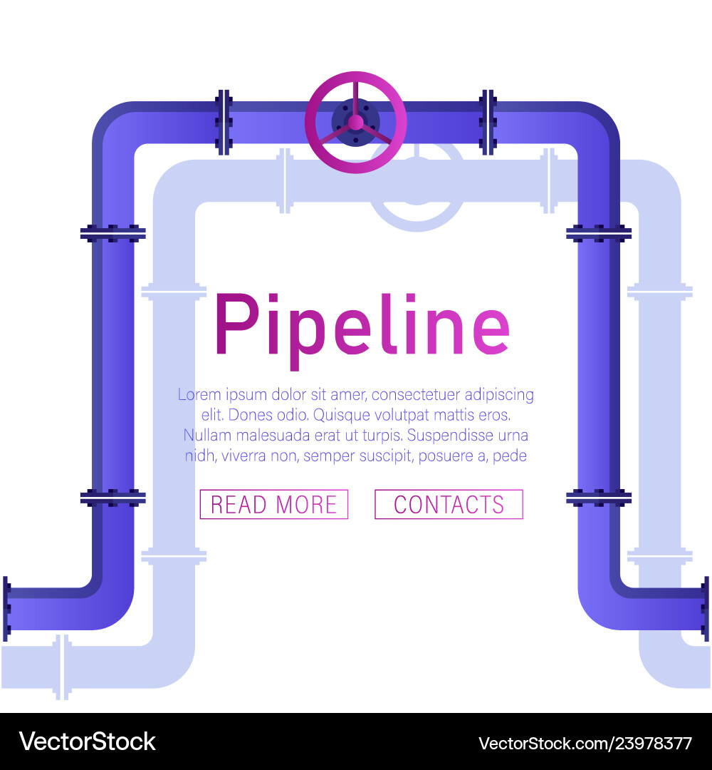 Pipeline design background Pipeline design background vector image