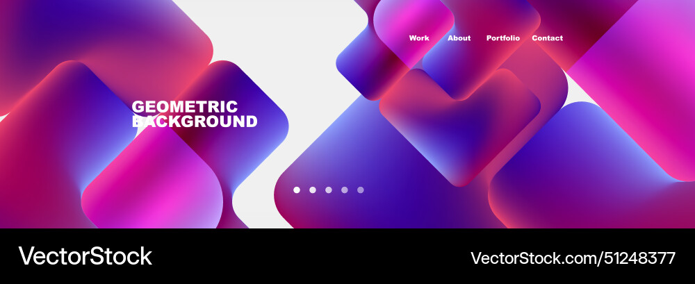 Square internet web page design template Vector Image