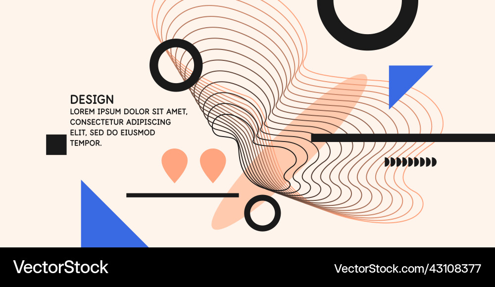Trendy abstract background composition forms Trendy abstract background composition forms vector image