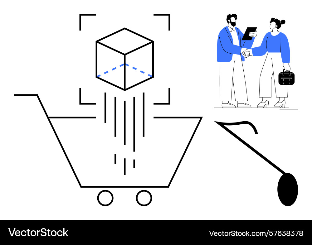 Digital product integration with e-commerce Vector Image