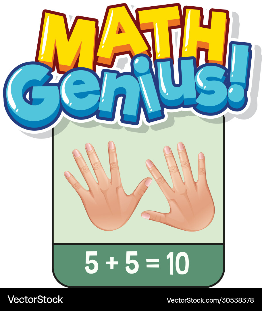 Flashcard for math with adding number to ten Flashcard for math with adding number to ten vector image